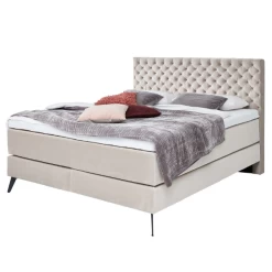 Tweepersoonsboxspring Janice 200x200cm - Beige -Collectie Slaapkamermeubels Ontwerp zonder titel 2023 05 15T153410.205 fe69