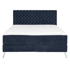 Tweepersoonsboxspring Janice 160x200cm - Donkerblauw -Collectie Slaapkamermeubels Ontwerp zonder titel 2023 05 15T154458.879 a5a0
