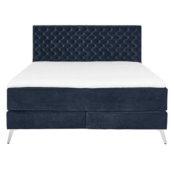 Tweepersoonsboxspring Janice 200x200cm - Donkerblauw 12 Tweepersoonsboxspring Janice 200x200cm - Donkerblauw - Afbeelding 10