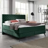 Tweepersoonsboxspring Janice 160x200cm - Donkergroen