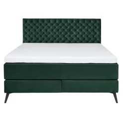 Tweepersoonsboxspring Janice 200x200cm - Donkergroen -Collectie Slaapkamermeubels Ontwerp zonder titel 2023 05 15T162025.391 3e15