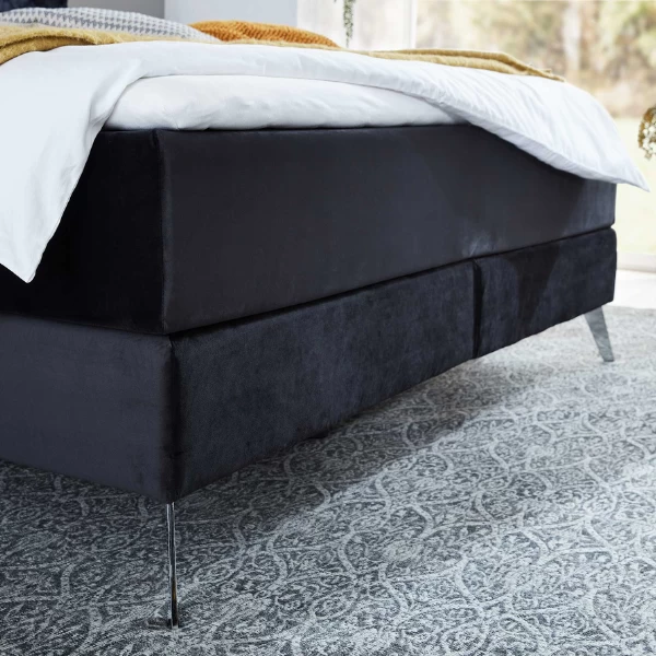 Tweepersoonsboxspring Janice 180x200cm - Zwart 7 Tweepersoonsboxspring Janice 180x200cm - Zwart - Afbeelding 5