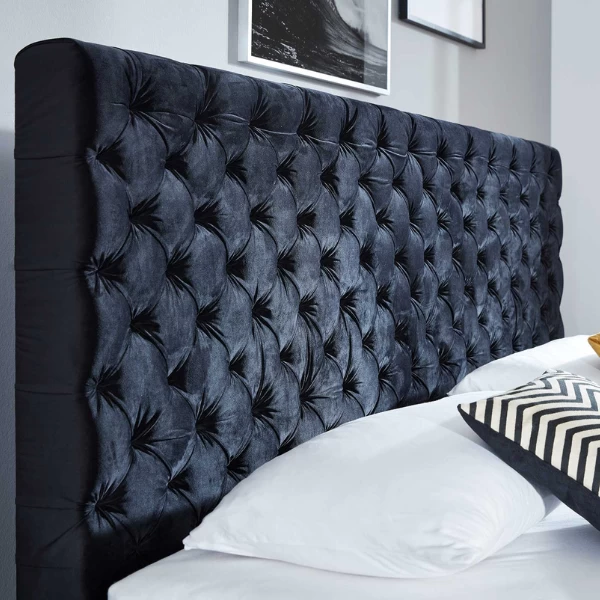 Tweepersoonsboxspring Janice 180x200cm - Zwart 4 Tweepersoonsboxspring Janice 180x200cm - Zwart - Afbeelding 2