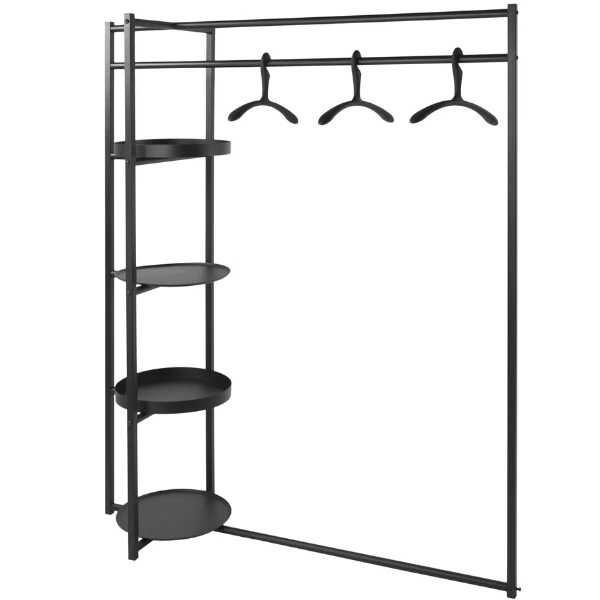 Kedingrek Romero 4 Legplaneken En 1 Kledingroede-zwart 4 Kedingrek Romero 4 Legplaneken En 1 Kledingroede-zwart - Afbeelding 2