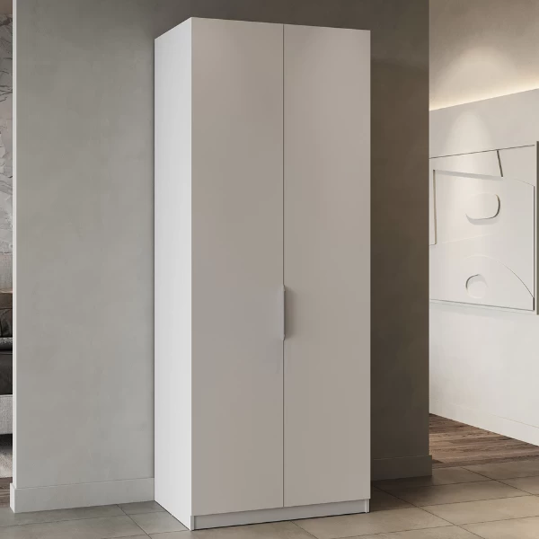 Garderobekast Spectre 80cm - Mat Wit 3 Garderobekast Spectre 80cm - Mat Wit