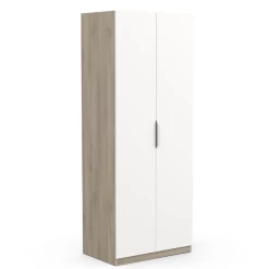 Garderobekast Spectre 80cm - Mat Wit/eik 13 Garderobekast Spectre 80cm - Mat Wit/eik -Collectie Slaapkamermeubels Ontwerp zonder titel 2023 06 09T083242.175 e118