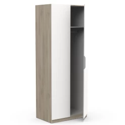 Garderobekast Spectre 80cm - Mat Wit/eik 10 Garderobekast Spectre 80cm - Mat Wit/eik -Collectie Slaapkamermeubels Ontwerp zonder titel 2023 06 09T083436.264 1a05