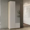 Garderobekast Spectre 80cm Met Spiegel - Mat Wit/eik -Collectie Slaapkamermeubels Ontwerp zonder titel 2023 06 09T092022.974 bcf1