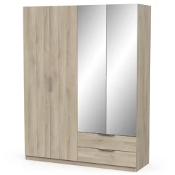 Kledingkast Spectre 157cm Met Spiegel - Eik 11 Kledingkast Spectre 157cm Met Spiegel - Eik -Collectie Slaapkamermeubels Ontwerp zonder titel 2023 06 09T103549.153 9939