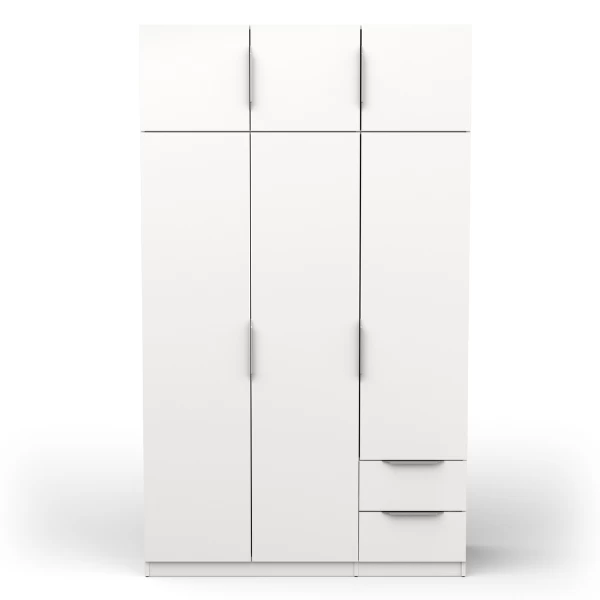 Kledingkast Spectre 120cm 6 Deuren & 2 Lades - Mat Wit 7 Kledingkast Spectre 120cm 6 Deuren & 2 Lades - Mat Wit - Afbeelding 5
