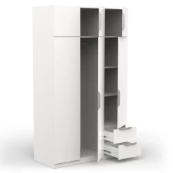 Kledingkast Spectre 120cm 6 Deuren & 2 Lades - Mat Wit 10 Kledingkast Spectre 120cm 6 Deuren & 2 Lades - Mat Wit -Collectie Slaapkamermeubels Ontwerp zonder titel 2023 06 09T113442.946 148e
