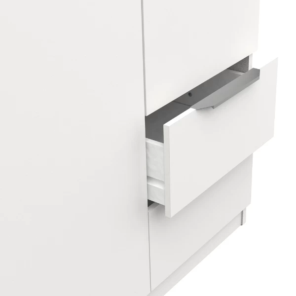 Kledingkast Spectre 120cm 6 Deuren & 2 Lades - Mat Wit 4 Kledingkast Spectre 120cm 6 Deuren & 2 Lades - Mat Wit - Afbeelding 2