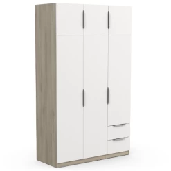 Kledingkast Spectre 120cm 6 Deuren & 2 Lades - Mat Wit/eik 13 Kledingkast Spectre 120cm 6 Deuren & 2 Lades - Mat Wit/eik -Collectie Slaapkamermeubels Ontwerp zonder titel 2023 06 09T114418.813 29d7