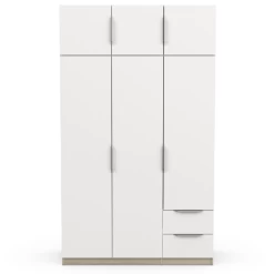 Kledingkast Spectre 120cm 6 Deuren & 2 Lades - Mat Wit/eik 12 Kledingkast Spectre 120cm 6 Deuren & 2 Lades - Mat Wit/eik -Collectie Slaapkamermeubels Ontwerp zonder titel 2023 06 09T114445.724 151f