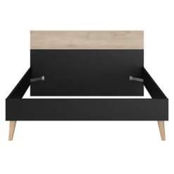 Tweepersoonsbed Hardy 140x190 - Zwart/eik 11 Tweepersoonsbed Hardy 140x190 - Zwart/eik -Collectie Slaapkamermeubels Ontwerp zonder titel 2023 06 20T161641.548 111d