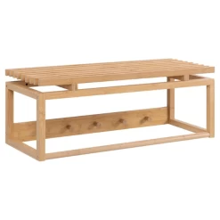 Wandkapstok Bay 80cm Met Roede En Hoedenplank - Bamboe -Collectie Slaapkamermeubels Ontwerp zonder titel 2023 06 26T141554.823 a954