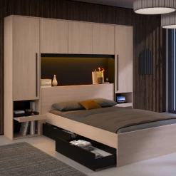 Tweepersoonsbed Ponte 140x190cm - Eikdecor 10 Tweepersoonsbed Ponte 140x190cm - Eikdecor -Collectie Slaapkamermeubels Ontwerp zonder titel 2023 06 27T155245.928 9d1d