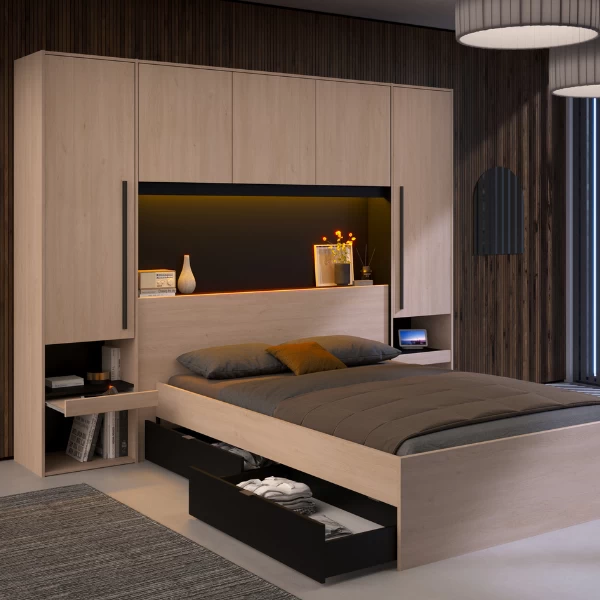 Tweepersoonsbed Ponte 140x190cm - Eikdecor 5 Tweepersoonsbed Ponte 140x190cm - Eikdecor - Afbeelding 3