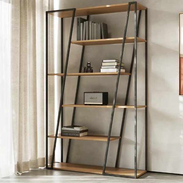 Boekenrek Albérique 4 Legplanken-eik/zwart 3 Boekenrek Albérique 4 Legplanken-eik/zwart