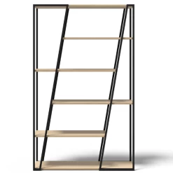 Boekenrek Albérique 4 Legplanken-eik/zwart 17 Boekenrek Albérique 4 Legplanken-eik/zwart -Collectie Slaapkamermeubels Ontwerp zonder titel 2023 06 30T083533.841 1 98be