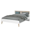 Tweepersoonsbed Hardy 140x190 - Wit/eik -Collectie Slaapkamermeubels Ontwerp zonder titel 2023 07 04T133058.440 0209