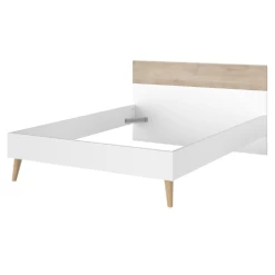 Tweepersoonsbed Hardy 140x190 - Wit/eik 15 Tweepersoonsbed Hardy 140x190 - Wit/eik -Collectie Slaapkamermeubels Ontwerp zonder titel 2023 07 04T133509.935 6de7