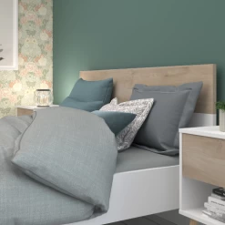 Tweepersoonsbed Hardy 140x190 - Wit/eik 12 Tweepersoonsbed Hardy 140x190 - Wit/eik -Collectie Slaapkamermeubels Ontwerp zonder titel 2023 07 04T133901.100 45a9