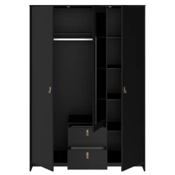 Kledingkast Minty 137cm, 3 Deuren & 2 Lades - Zwart 16 Kledingkast Minty 137cm, 3 Deuren & 2 Lades - Zwart -Collectie Slaapkamermeubels Ontwerp zonder titel 2023 07 04T142305.015 69a2