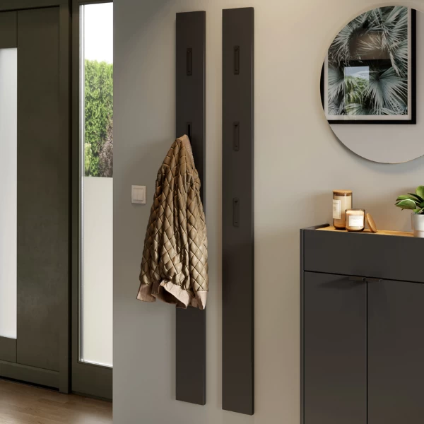 Wandkapstok Amika 3 Haken - Antraciet 11 Wandkapstok Amika 3 Haken - Antraciet - Afbeelding 9