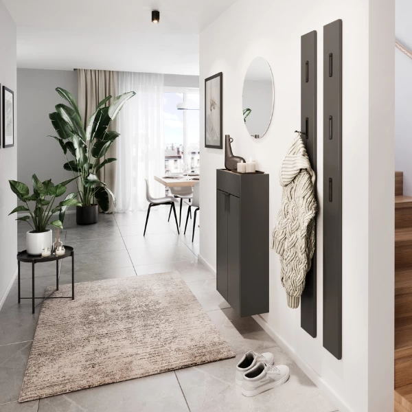 Wandkapstok Amika 3 Haken - Antraciet 6 Wandkapstok Amika 3 Haken - Antraciet - Afbeelding 4