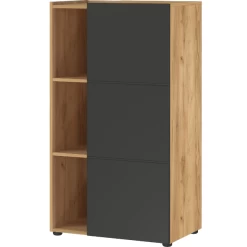 Dossierkast Oliveira 62x111cm Met Vier Legplanken - Eikdecor/antraciet -Collectie Slaapkamermeubels Ontwerp zonder titel 2023 08 17T162232.857 0e93