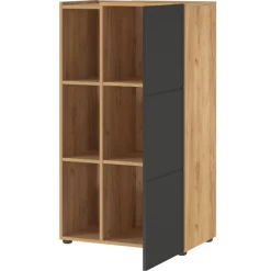 Dossierkast Oliveira 62x111cm Met Vier Legplanken - Eikdecor/antraciet -Collectie Slaapkamermeubels Ontwerp zonder titel 2023 08 17T162306.683 3f26