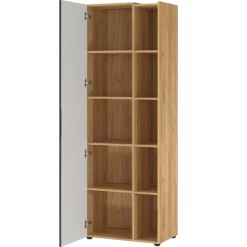 Dossierkast Oliveira 62x182cm Met Vier Legplanken - Eikdecor/antraciet -Collectie Slaapkamermeubels Ontwerp zonder titel 2023 08 17T164130.100 6768