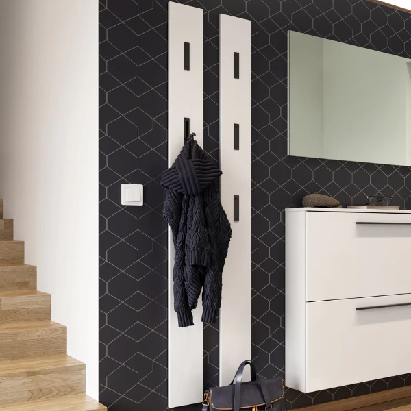 Wandkapstok Jonas Met Drie Haken - Wit 8 Wandkapstok Jonas Met Drie Haken - Wit - Afbeelding 6