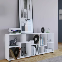 Boekenkast Azira 164 Cm 8 Open Vakken-wit -Collectie Slaapkamermeubels Ontwerp zonder titel 2023 08 24T150322.977 1 1 eb33