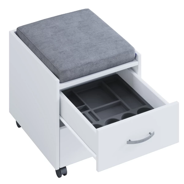 Ladeblok Kjenta Met Pennenbakje En Grijs Zitkussen-2 Lades 4 Ladeblok Kjenta Met Pennenbakje En Grijs Zitkussen-2 Lades - Afbeelding 2