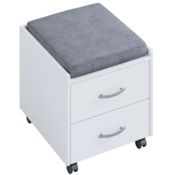 Ladeblok Kjenta Met Pennenbakje En Grijs Zitkussen-2 Lades