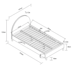 Gestoffeerd Bed Maeva 140x200cm Met Twee Nachttafeltjes - Groene Bouclé Stof -Collectie Slaapkamermeubels Ontwerp zonder titel 2023 09 13T145940.111 122e