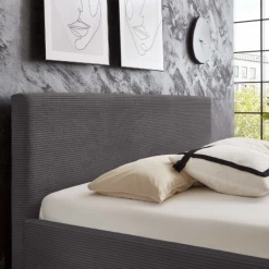 Tweepersoonsbed Velma 180x200cm Ribfluweel - Donkergrijs -Collectie Slaapkamermeubels Ontwerp zonder titel 2023 09 18T155210.098 0904