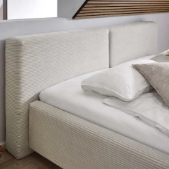 Tweepersoonsbed Kubrik 180x200cm Met Opbergruimte Ribfluweel - Beige -Collectie Slaapkamermeubels Ontwerp zonder titel 2023 09 19T125822.284 507c