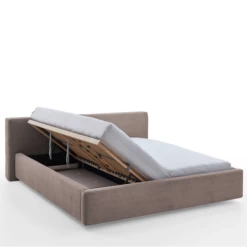 Tweepersoonsbed Kubrik 180x200cm Met Opbergruimte En Matras - Taupe Ribfluweel -Collectie Slaapkamermeubels Ontwerp zonder titel 2023 09 19T131333.683 56ec