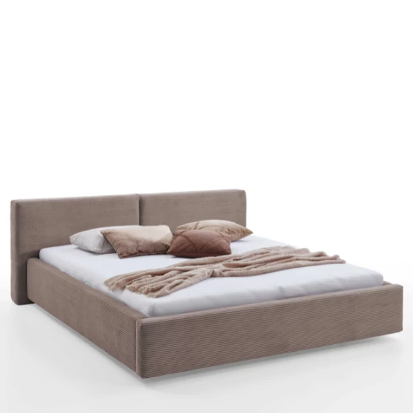 Tweepersoonsbed Kubrik 180x200cm Met Opbergruimte Ribfluweel - Taupe 7 Tweepersoonsbed Kubrik 180x200cm Met Opbergruimte Ribfluweel - Taupe - Afbeelding 5