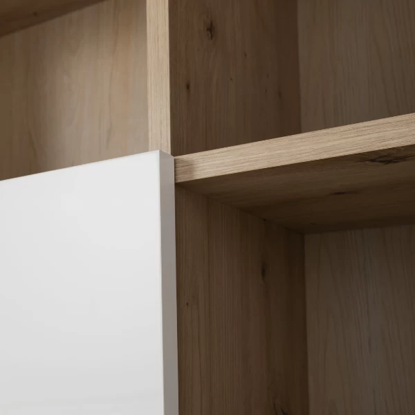 Boekenkast Sorbonne | 122,8 X 35,3 X 198,6 Cm | Bruin 4 Boekenkast Sorbonne | 122,8 X 35,3 X 198,6 Cm | Bruin - Afbeelding 2