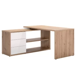 Hoekbureau Sorbonne 139cm Met Opbergruimte - Eikdecor/wit 8 Hoekbureau Sorbonne 139cm Met Opbergruimte - Eikdecor/wit -Collectie Slaapkamermeubels Ontwerp zonder titel 2023 09 20T165731.331 15ca