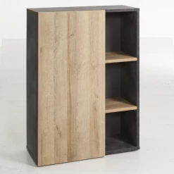 Dossierkast Cory 80cm Met Draaideur - Eikdecor/betonlook -Collectie Slaapkamermeubels Ontwerp zonder titel 2023 09 21T132731.267 316f