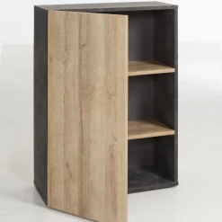 Dossierkast Cory 80cm Met Draaideur - Eikdecor/betonlook -Collectie Slaapkamermeubels Ontwerp zonder titel 2023 09 21T132806.253 9634