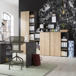 Dossierkast Cory 80cm Met Draaideur - Eikdecor/betonlook -Collectie Slaapkamermeubels Ontwerp zonder titel 2023 09 21T133133.977 d662