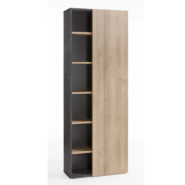 Boekenkast Cory 80cm Met Draaideur - Eikdecor/betonlook 5 Boekenkast Cory 80cm Met Draaideur - Eikdecor/betonlook - Afbeelding 3