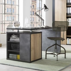Bureau Cory 140x69cm Met Opbergruimte - Eikdecor/betonlook 11 Bureau Cory 140x69cm Met Opbergruimte - Eikdecor/betonlook -Collectie Slaapkamermeubels Ontwerp zonder titel 2023 09 21T162336.362 7292