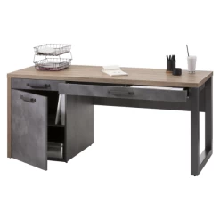 Bureau Faber 170x78cm Met Opbergruimte - Eikdecor/betonlook -Collectie Slaapkamermeubels Ontwerp zonder titel 2023 09 21T164828.321 a20d